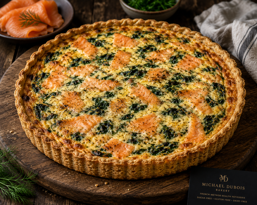 Spinach & Smoked Salmon Quiche