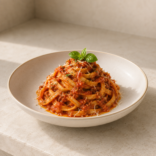 Arrabbiata Keto Pasta by Michael Dubois Bakery