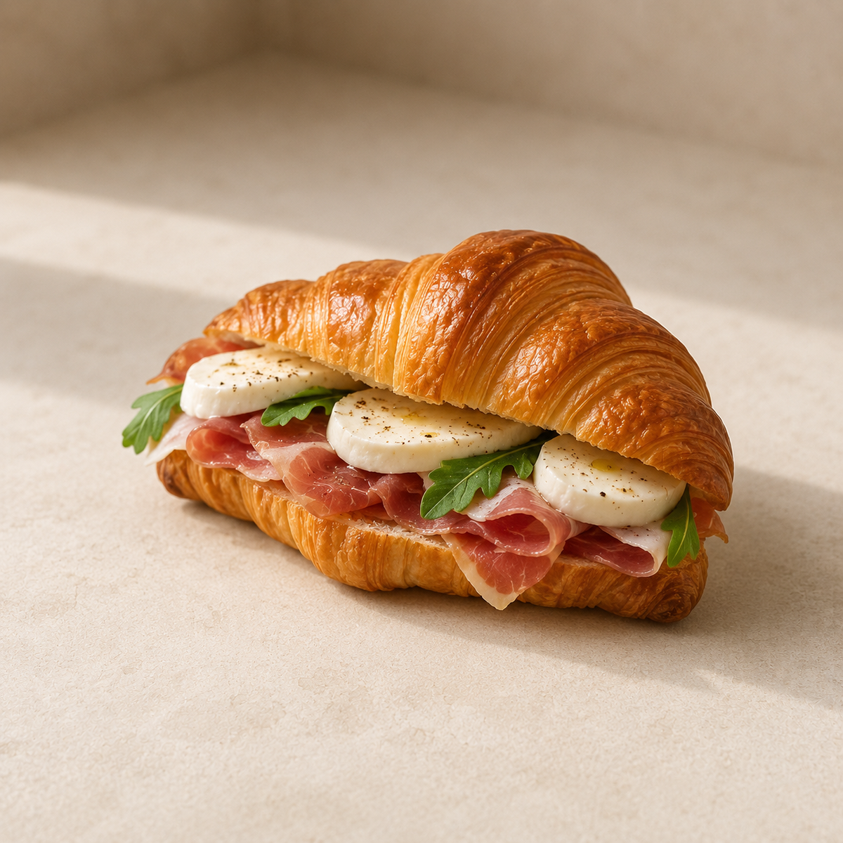 Croissant Parma Ham and Fresh Mozzarella by Michael Dubois Bakery