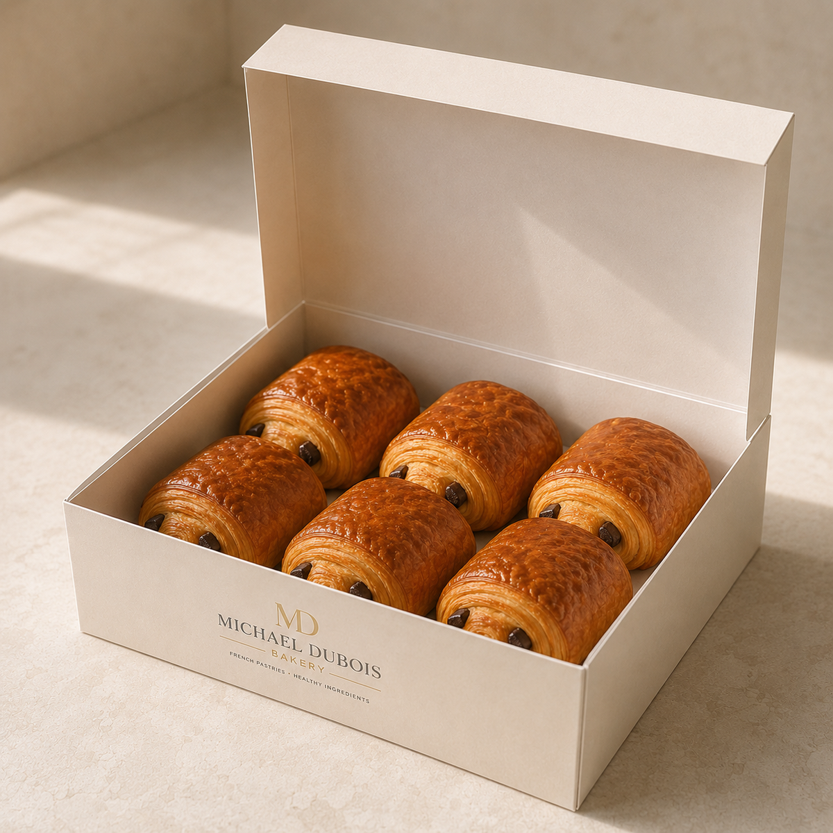 Low-Carb Pain au Chocolat Box by Michael Dubois Bakery