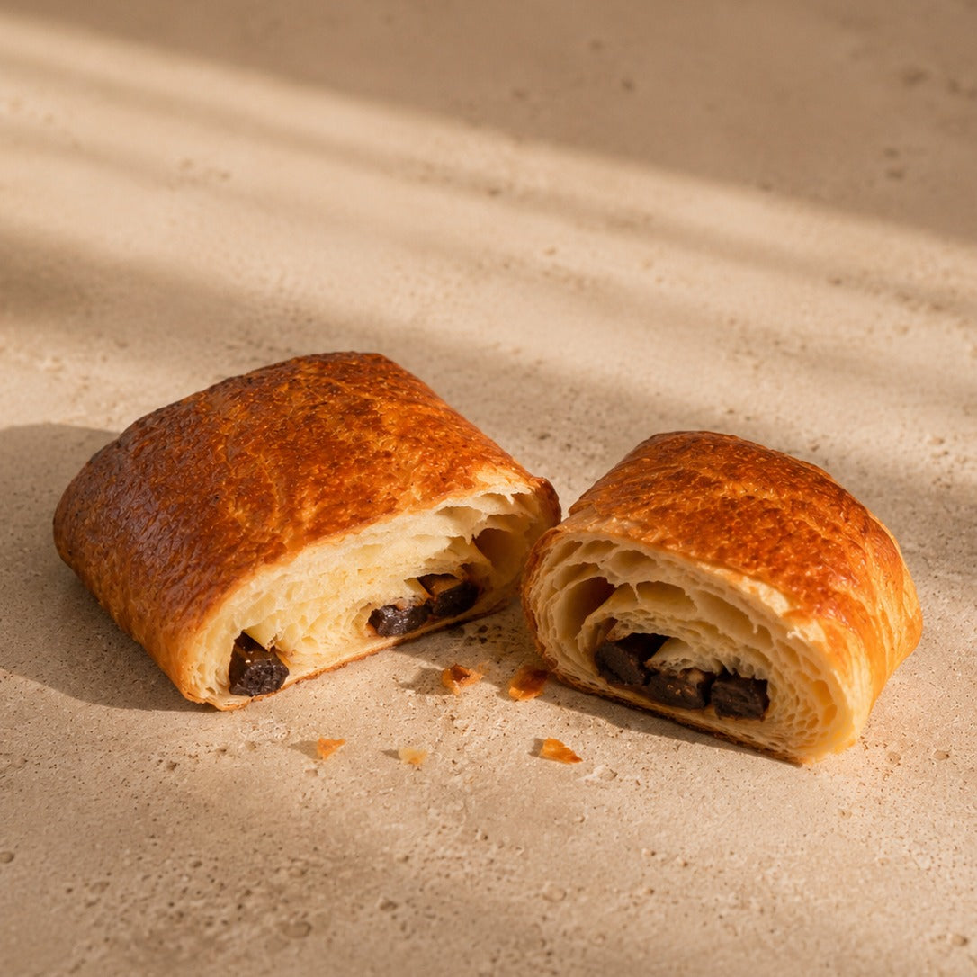 Real Low-Carb Pain au Chocolat cut open by Michael Dubois Bakery